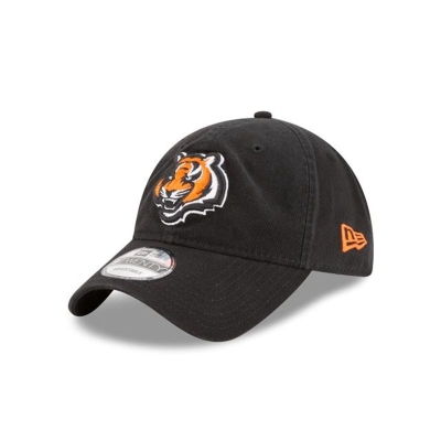 Black Cincinnati Bengals Hat - New Era NFL Core Classic 9TWENTY Adjustable Caps USA2813697